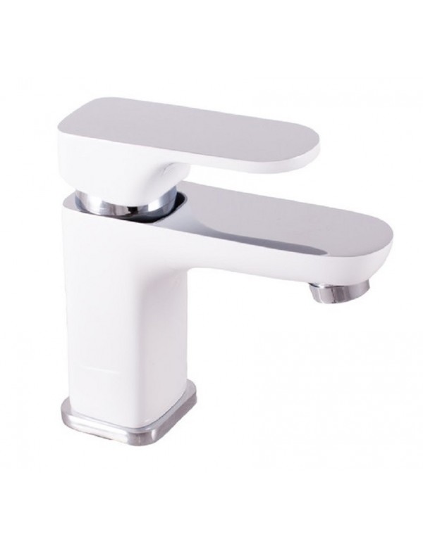 Mitigeur lavabo YUKON en laiton chromé blanc Mitigeur lavabo YUKON en laiton chromé blanc