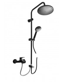 Colonne de douche COLORADO avec pommeau en laiton noir H.99,8 cm