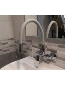 Mitigeur évier flexible gris à mémoire de forme COLORADO