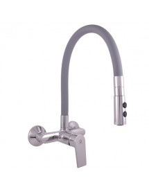 Mitigeur évier flexible gris à mémoire de forme COLORADO H. 35 cm