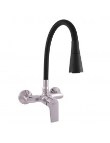 Mitigeur évier flexible noir à mémoire de forme COLORADO H. 32,3 cm