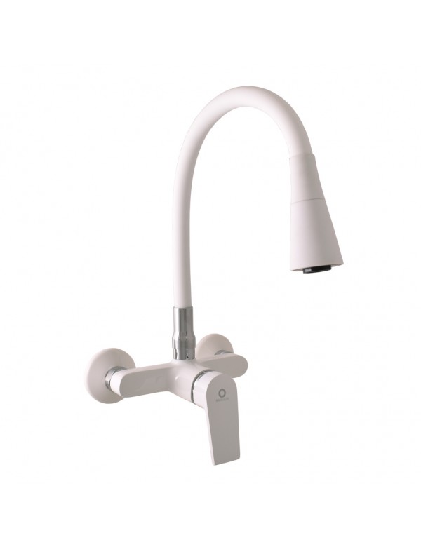 Mitigeur évier flexible à mémoire de forme COLORADO en laiton blanc H. 32,3 cm Mitigeur évier flexible à mémoire de forme COLORADO en laiton blanc H. 32,3 cm