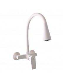 Mitigeur évier flexible à mémoire de forme COLORADO blanc H. 32,3 cm