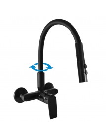 Mitigeur évier flexible à mémoire de forme COLORADO noir H. 32,3 cm
