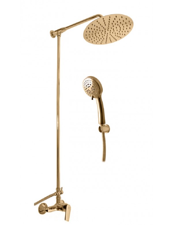 Colonne de douche COLORADO avec pommeau en laiton doré H. 116 cm Colonne de douche COLORADO avec pommeau en laiton doré H. 116 cm