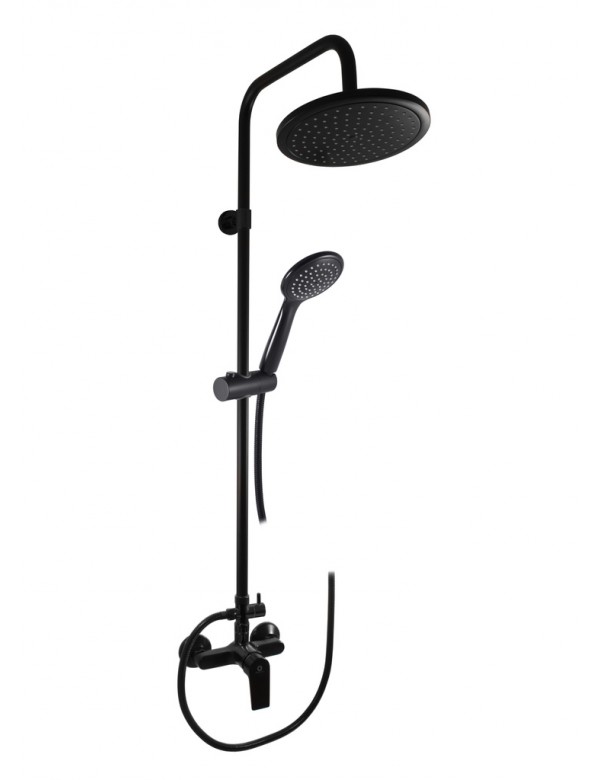 Colonne de douche COLORADO avec pommeau en laiton noir H. 116 cm