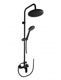 Colonne de douche COLORADO avec pommeau en laiton noir H. 116 cm