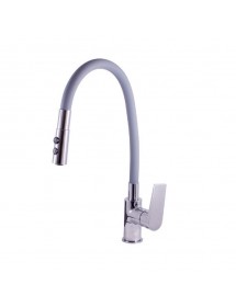 Mitigeur évier flexible gris à mémoire de forme COLORADO H. 36 cm