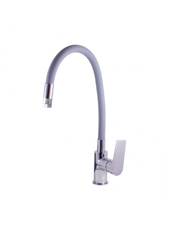 Mitigeur évier à flexible gris mémoire de forme COLORADO H. 36 cm Mitigeur évier à flexible gris mémoire de forme COLORADO H. 36 cm