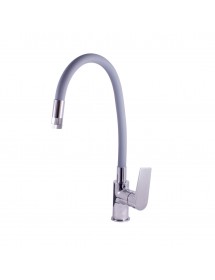 Mitigeur évier à flexible gris mémoire de forme COLORADO H. 36 cm