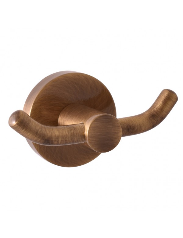 Lot de 2 patères double COLORADO en laiton bronze 9,2x 5,3x5 cm Lot de 2 patères double COLORADO en laiton bronze 9,2x 5,3x5 cm