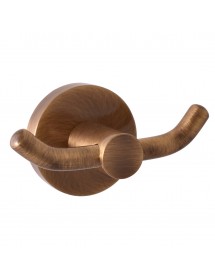 Lot de 2 patères double COLORADO en laiton bronze 9,2x 5,3x5 cm