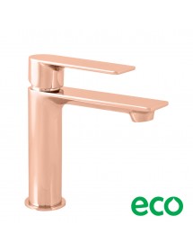 Mitigeur lavabo NIL en laiton rose gold poli sans siphon