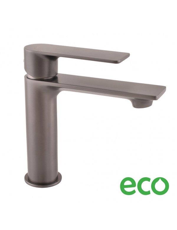 Mitigeur lavabo NIL en laiton métal gris sans siphon Mitigeur lavabo NIL en laiton métal gris sans siphon