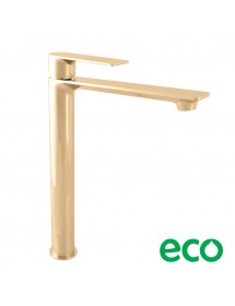 Mitigeur lavabo haut  NIL en laiton doré sans siphon H. 26,1 cm