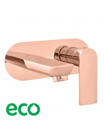 Mitigeur lavabo mural NIL en laiton rose gold poli
