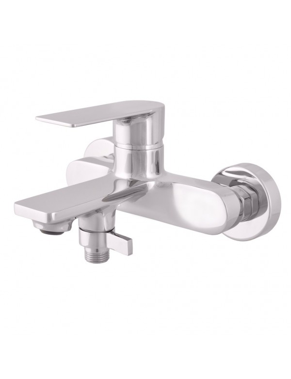 Mitigeur baignoire mural NIL en laiton chromé