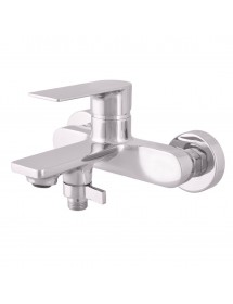 Mitigeur baignoire mural NIL en laiton chromé
