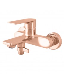 Mitigeur baignoire mural NIL en laiton rose gold poli