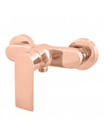 Mitigeur douche mural NIL en laiton rose gold poli