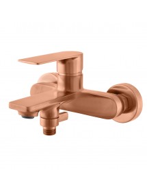 Mitigeur baignoire mural NIL en laiton rose gold brossé