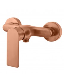 Mitigeur douche mural NIL en laiton rose gold brossé