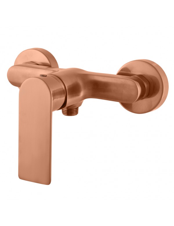 Mitigeur douche mural NIL en laiton rose gold brossé