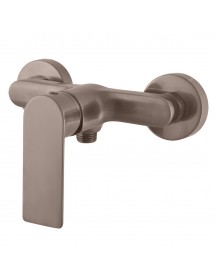 Mitigeur douche mural NIL en laiton métal gris brossé