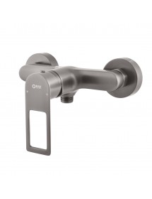Mitigeur douche NIL en laiton métal gris