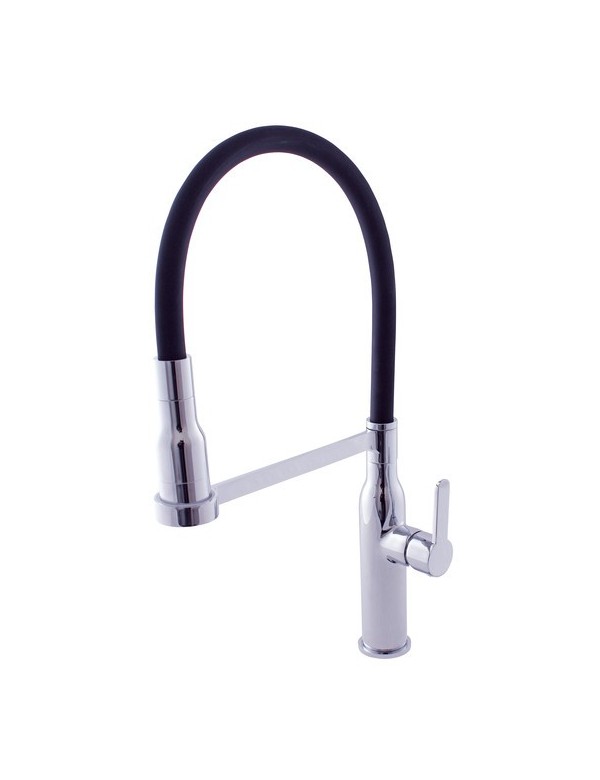 Mitigeur évier ZAMBEZE avec douchette amovible en laiton chromé