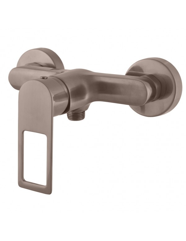 Mitigeur douche NIL en laiton métal gris brossé