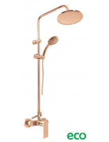 Colonne de douche NIL en laiton rose gold poli H. 116 cm