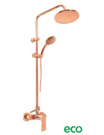 Colonne de douche NIL en laiton rose gold poli H. 116 cm