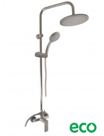 Colonne de douche NIL en laiton métal gris poli H. 116 cm
