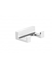 Patère double rétro NIL en laiton chromé 6x4,2x2,1 cm