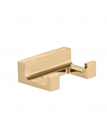 Patère double rétro NIL en laiton doré 6x4,2x2,1 cm