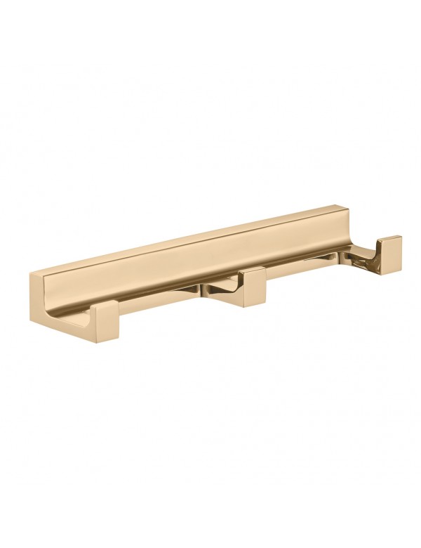 Patère triple rétro NIL en laiton doré 16x4,2x2,1 cm Patère triple rétro NIL en laiton doré 16x4,2x2,1 cm