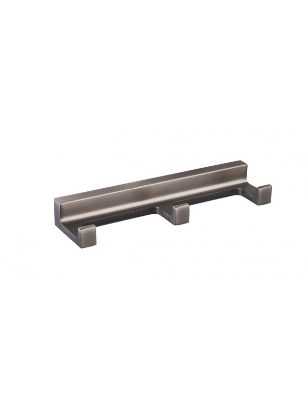 Patère triple rétro NIL en laiton métal gris 16x4,2x2,1 cm Patère triple rétro NIL en laiton métal gris 16x4,2x2,1 cm