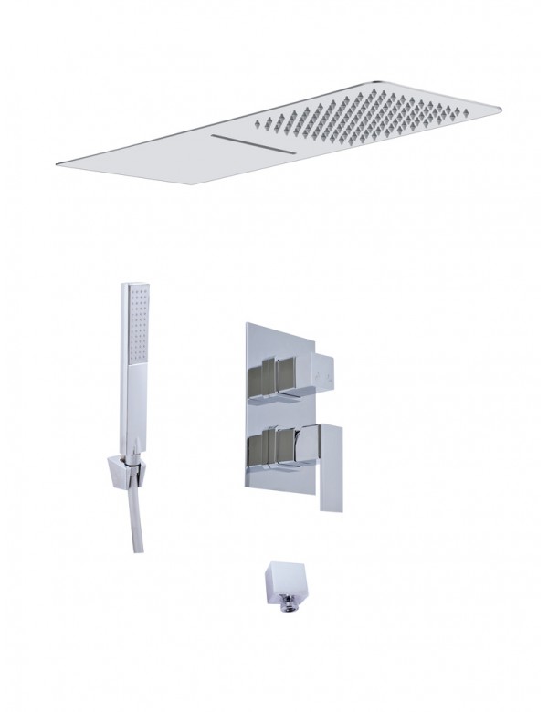 Colonne de douche encastrable SLOVA avec douchette en chrome