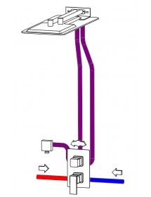 Colonne de douche encastrable SLOVA avec douchette en chrome