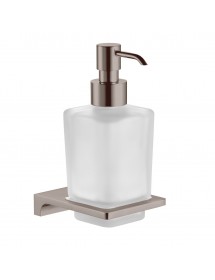 Distributeur de savon mural NIL en verre et laiton métal gris poli 200 ml