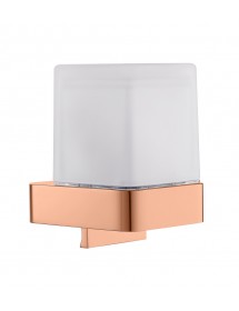 Distributeur de savon mural NIL en laiton doré poli et verre 200 ml