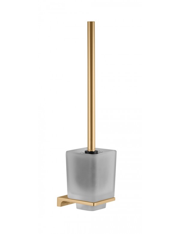 Brosse WC murale NIL en laiton doré et verre H.36,5 cm Brosse WC murale NIL en laiton doré et verre H.36,5 cm