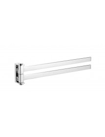 Porte-serviettes double rotatif  NIL en laiton chromé 37 cm