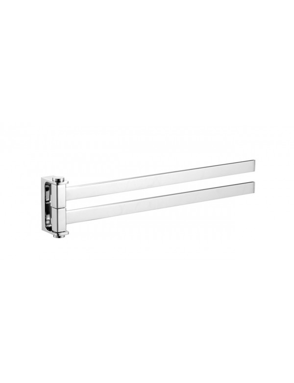 Porte-serviettes double rotatif NIL en laiton chromé 37 cm Porte-serviettes double rotatif NIL en laiton chromé 37 cm