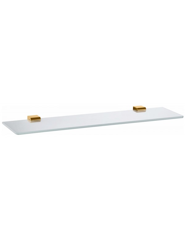 Tablette de douche NIL en verre et laiton doré brossé 60 cm Tablette de douche NIL en verre et laiton doré brossé 60 cm