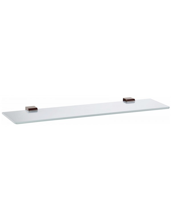 Tablette de douche NIL en verre et laiton métal gris poli 60 cm Tablette de douche NIL en verre et laiton métal gris poli 60 cm