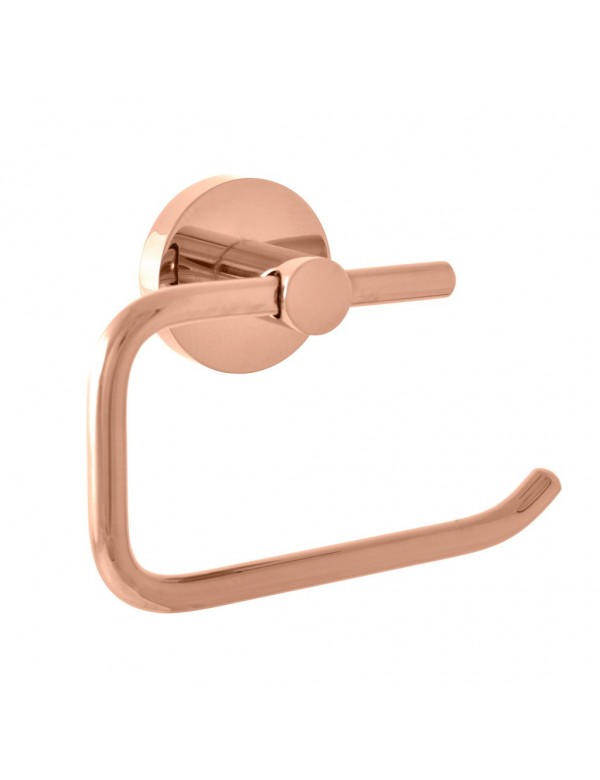 Porte papier toilettes COLORADO en laiton rose gold poli 14,2cm