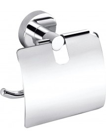 Porte papier toilettes avec couvercle COLORADO en laiton chromé 14,2cm