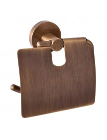 Porte papier toilettes avec couvercle COLORADO en laiton bronze 14,2cm